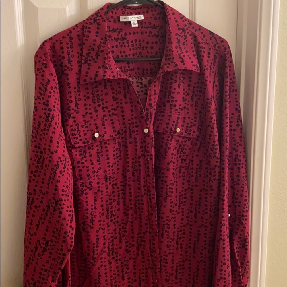 Print woman's dress shirt